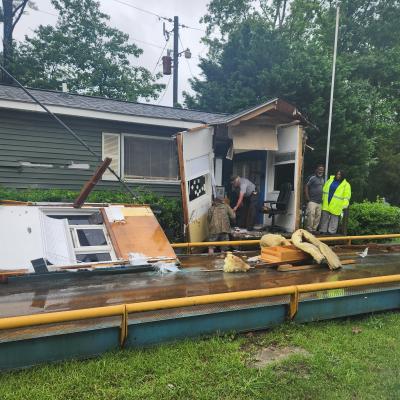 Damage at Transfer Station